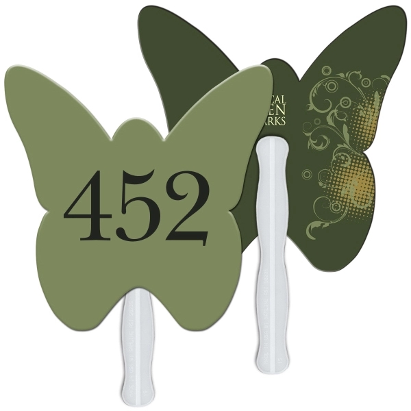 Butterfly Auction Hand Fan Full Color - Image 2