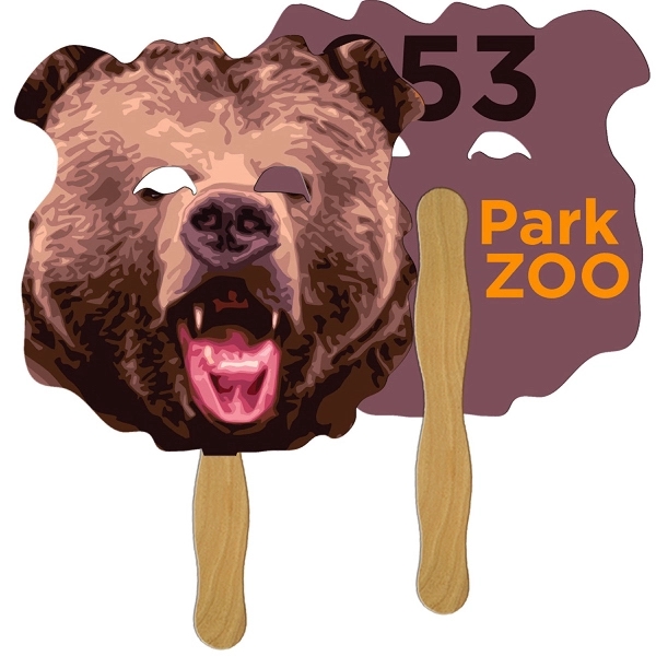 Bear Auction Hand Fan Full Color - Image 1