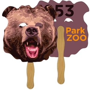 Bear Auction Hand Fan Full Color