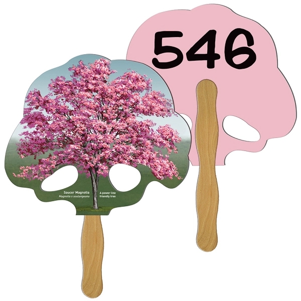 Tree Auction Hand Fan Full Color - Image 1