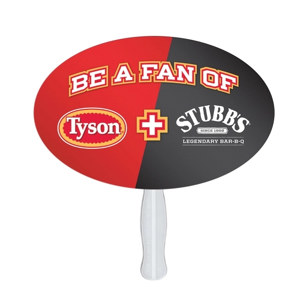 Oval/Football Hand Fan Full Color - Image 3