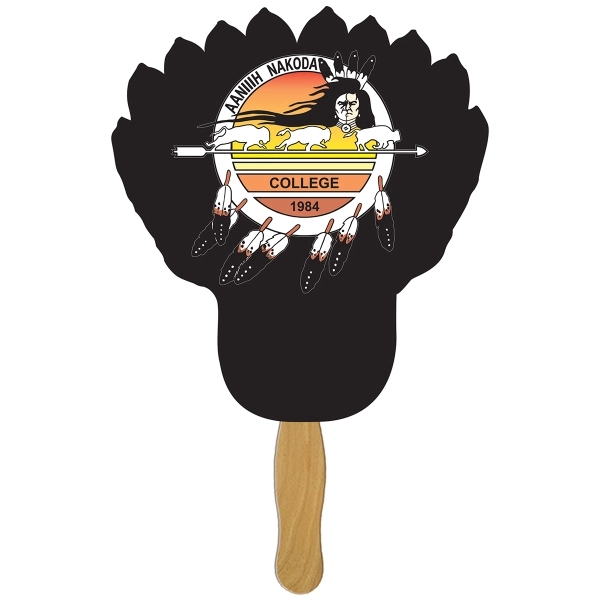 Feather Hand Fan Full Color - Image 1
