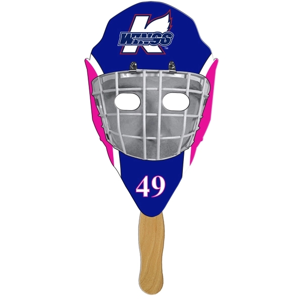 Hockey Mask Hand Fan Full Color - Image 1