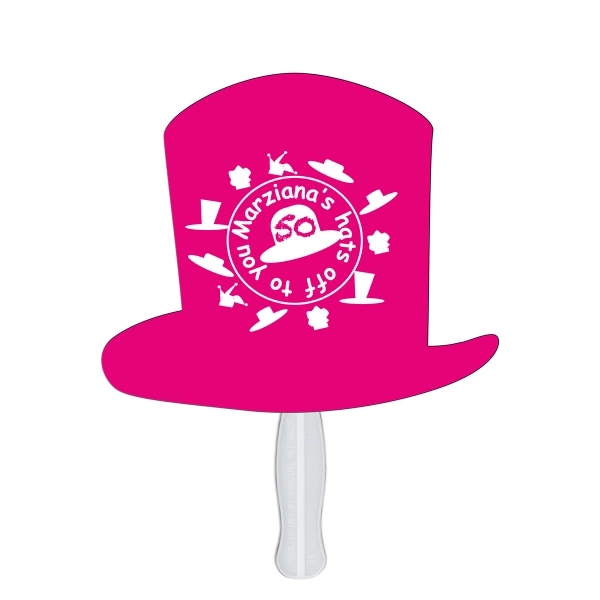 Top Hat Hand Fan Full Color (1 Side) - Image 2
