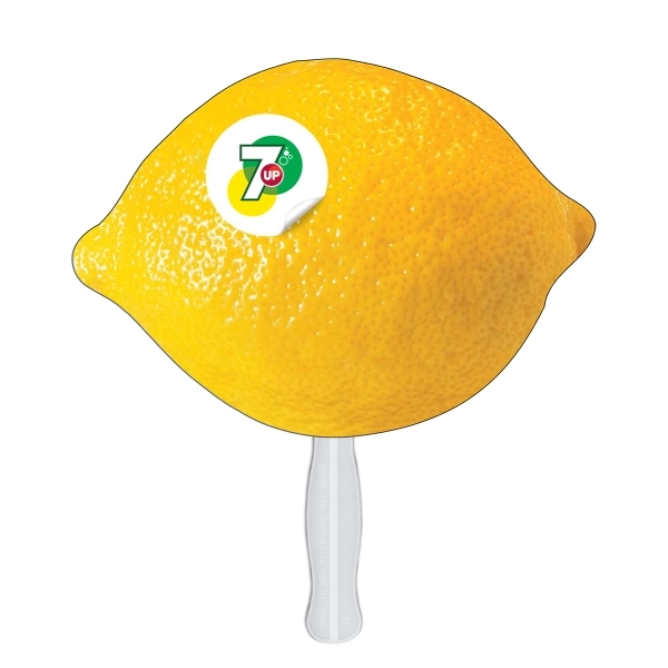 Lemon/Lime Hand Fan Full Color - Image 3