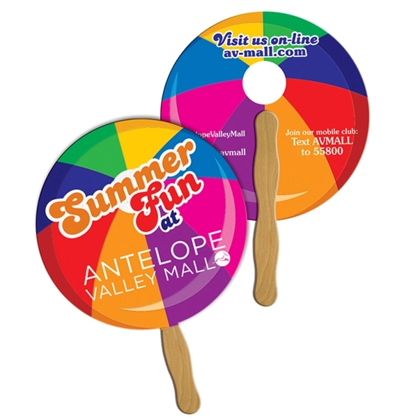 Round/Ball Hand Fan Full Color - Image 3