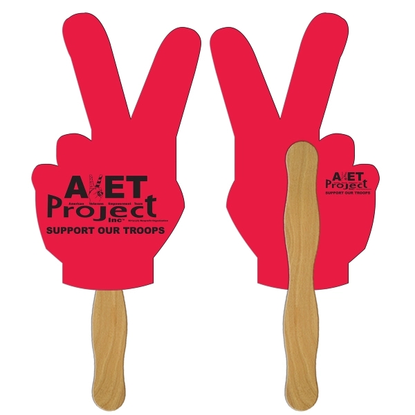 Peace Sign Hand Fan Full Color - Image 3