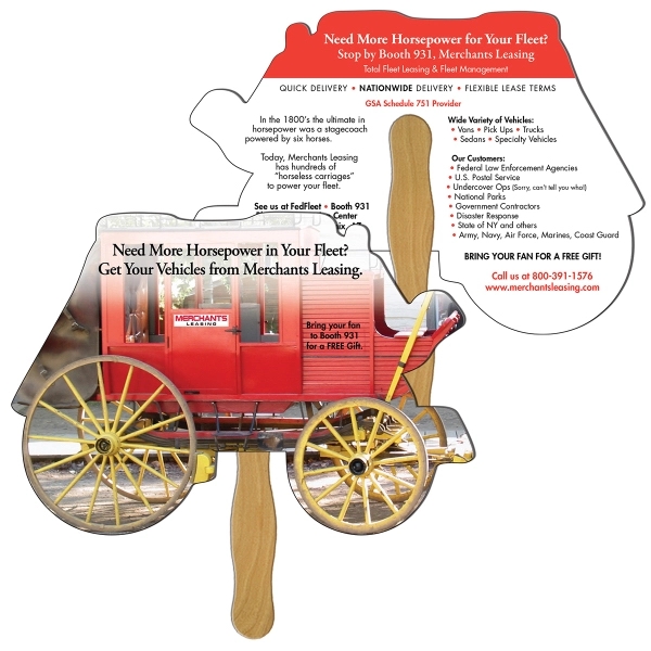 Stage Coach Hand Fan Full Color - Image 3