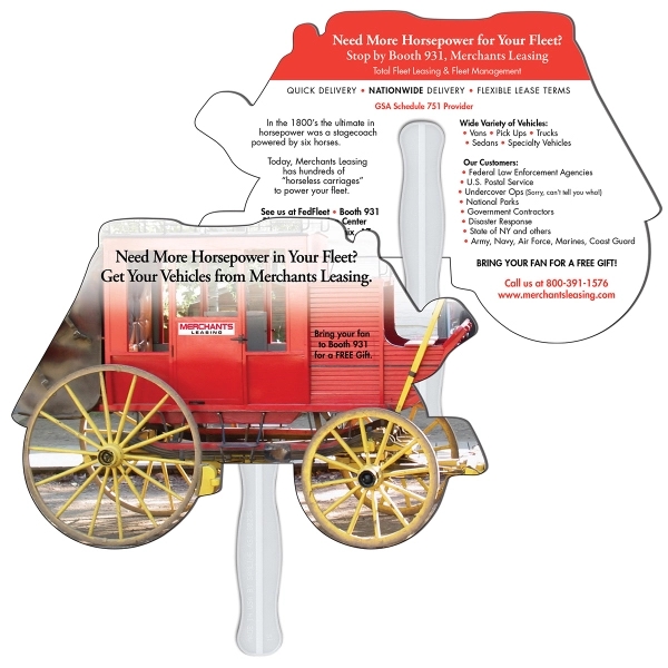 Stage Coach Hand Fan Full Color - Image 4