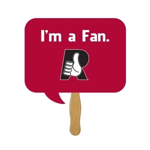 Square Thought Bubble Hand Fan Full Color