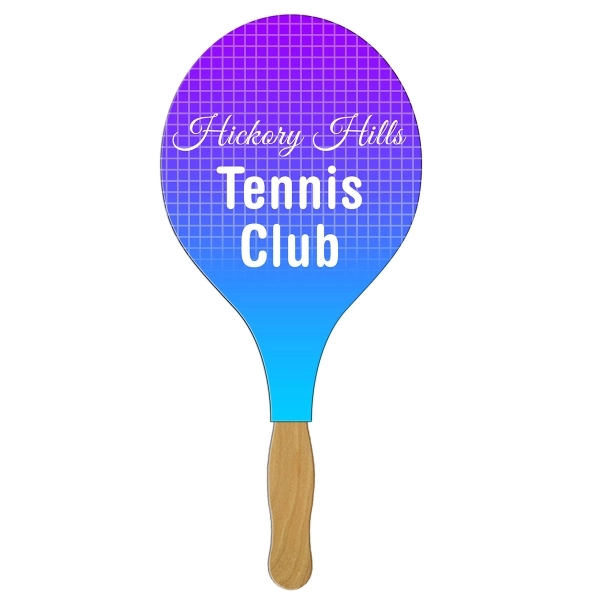 Racquet Hand Fan Full Color - Image 1