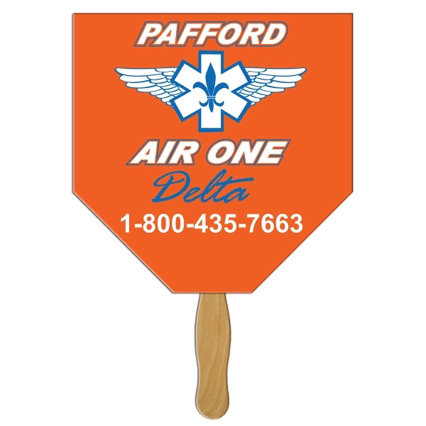 Home Plate Hand Fan Full Color - Image 1