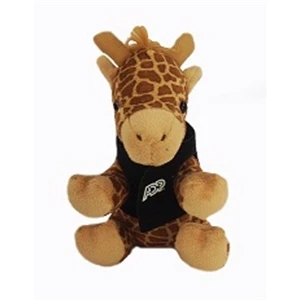 6" Lil' Giraffe with vest and one color imprint