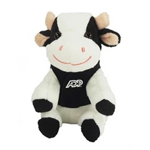 6" Lil' Cow with vest and one color imprint