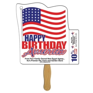 Flag Coupon Hand Fan
