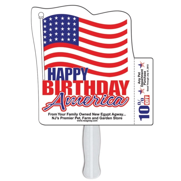 Flag Coupon Hand Fan - Image 2