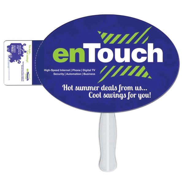 Oval Coupon Hand Fan - Image 2