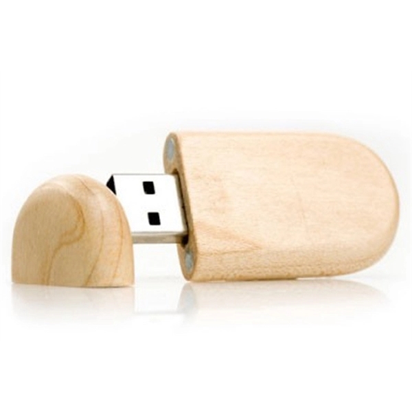 Kenai - Natural wood USB flash drive with magnetic closure. - Image 8