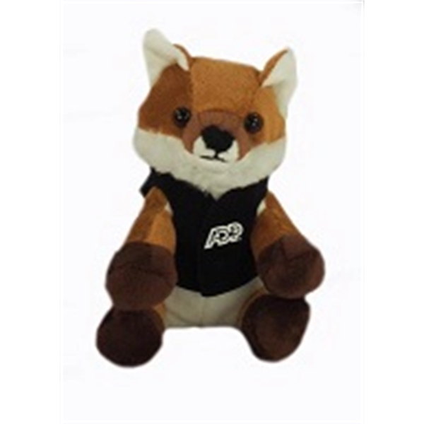 6" Lil' Fox with vest and one color imprint