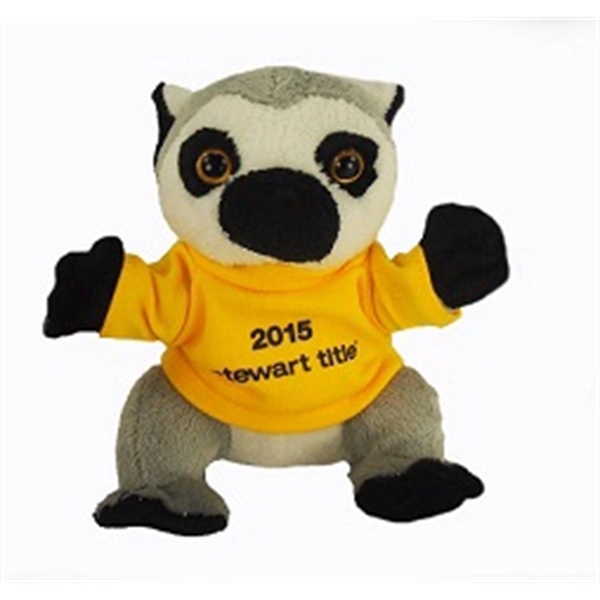 6" Lil' Lemur with t-shirt and one color imprint