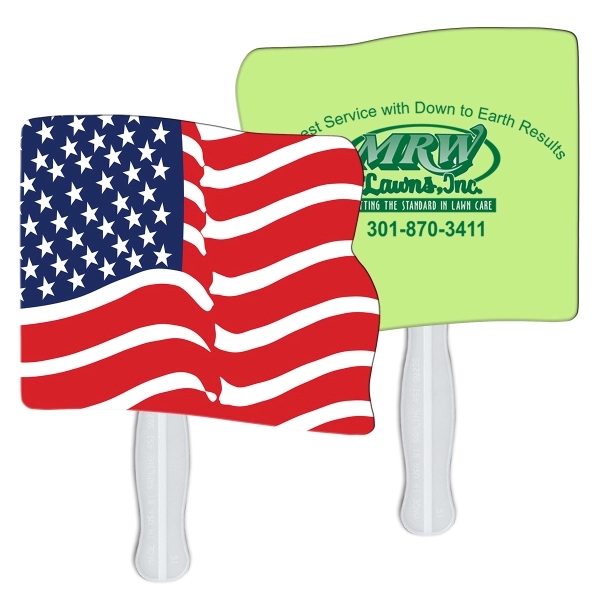 Flag Sandwiched Hand Fan Full Color - Image 2