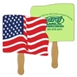 Flag Sandwiched Hand Fan Full Color