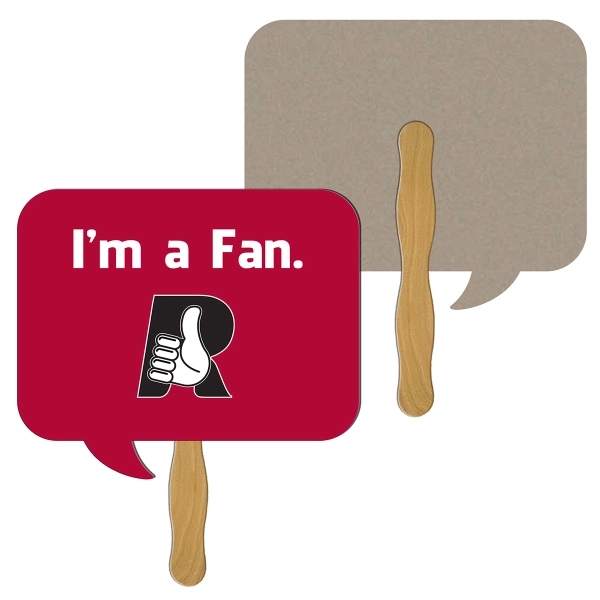 Square Thought Bubble Recycled Hand Fan