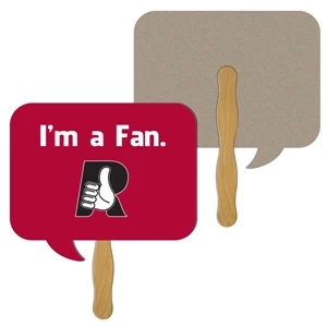 Square Thought Bubble Recycled Hand Fan