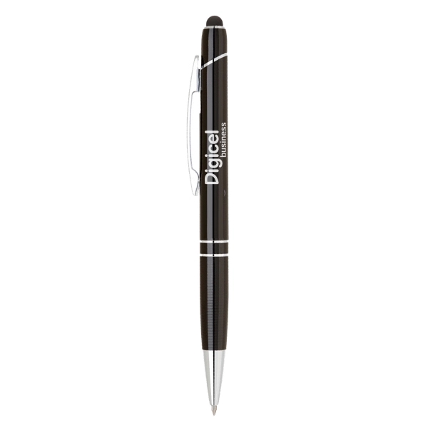 Metal Click Action Ballpoint Pen with Stylus - Image 4