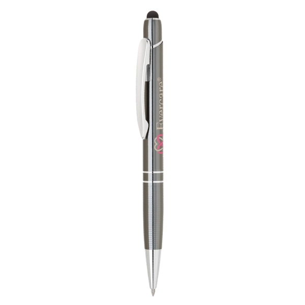 Metal Click Action Ballpoint Pen with Stylus - Image 5