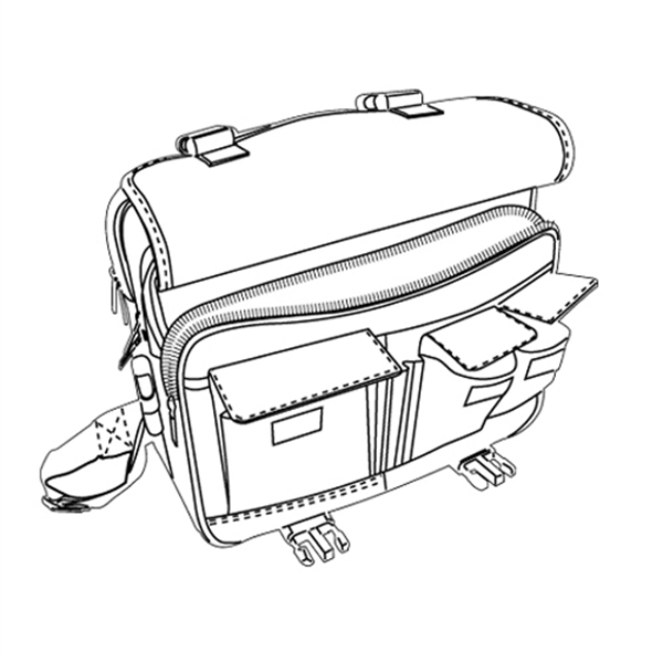 Digital Camo Briefcase Messenger Bag - Image 2