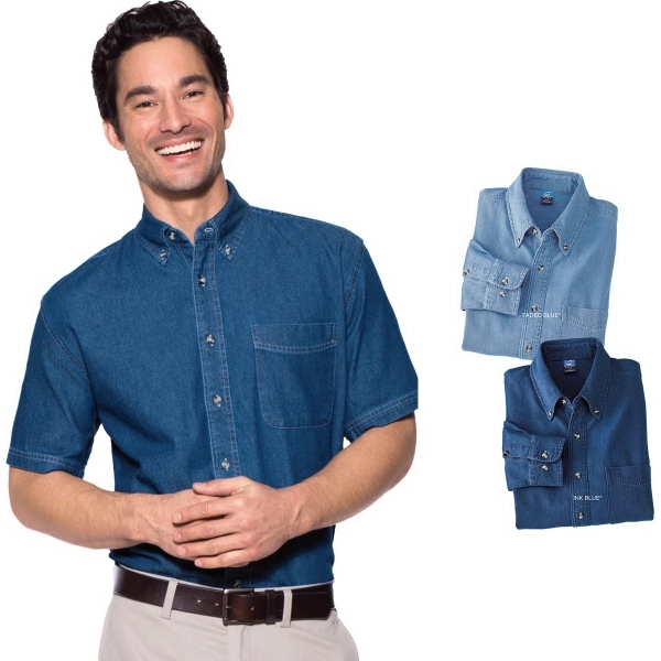 Port & Company® Value Denim Short Sleeve Shirt