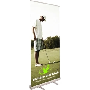 Economy Banner Retractable Stand -33"