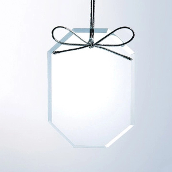 Clear glass octagon ornament