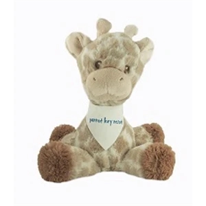 11" Loppy Giraffe with bandana and one color imprint