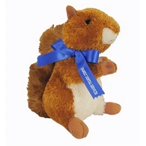 8" Nutsie Squirrel - Brown with a ribbon and one color