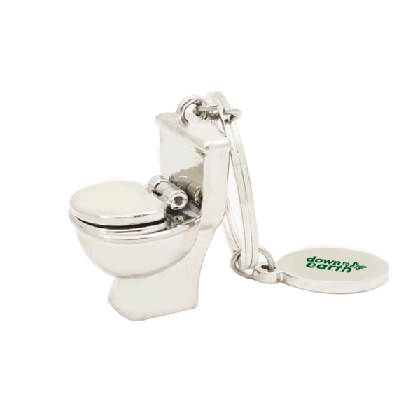 Mini Metal Toilet Key Tag - Image 2