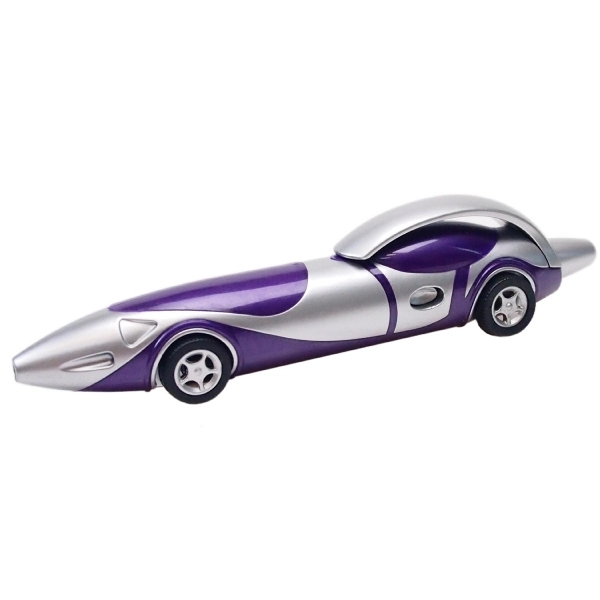 Plastic Click Action Novelty Race Car Pen - Image 5