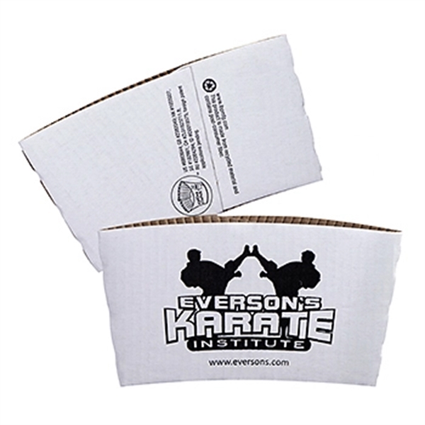 White or Kraft Hot Cup Sleeves - Quick Ship - Image 1