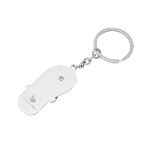 Flip Flop Sandal Metal Key Tag - Image 2