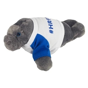8" Manny Manatee with t-shirt one color imprint