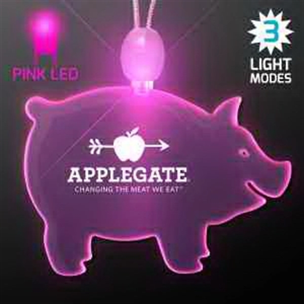 Acrylic Pig Shape Necklace with LED - Image 5