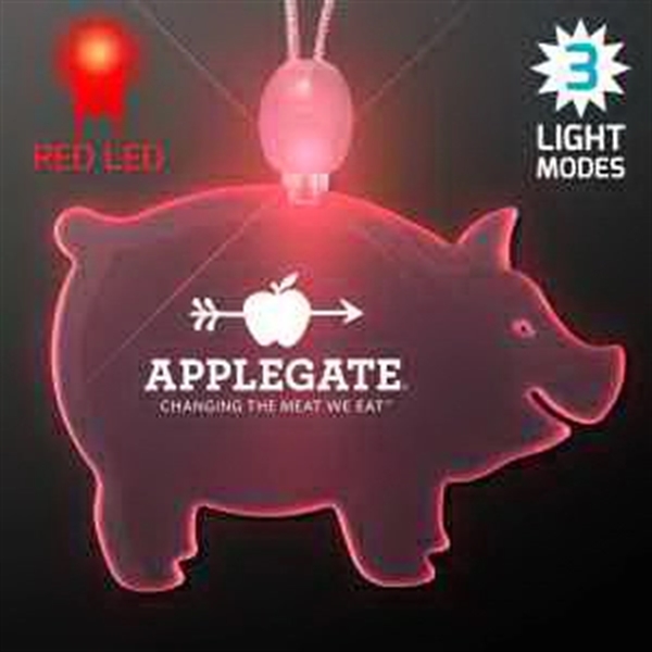 Acrylic Pig Shape Necklace with LED - Image 6