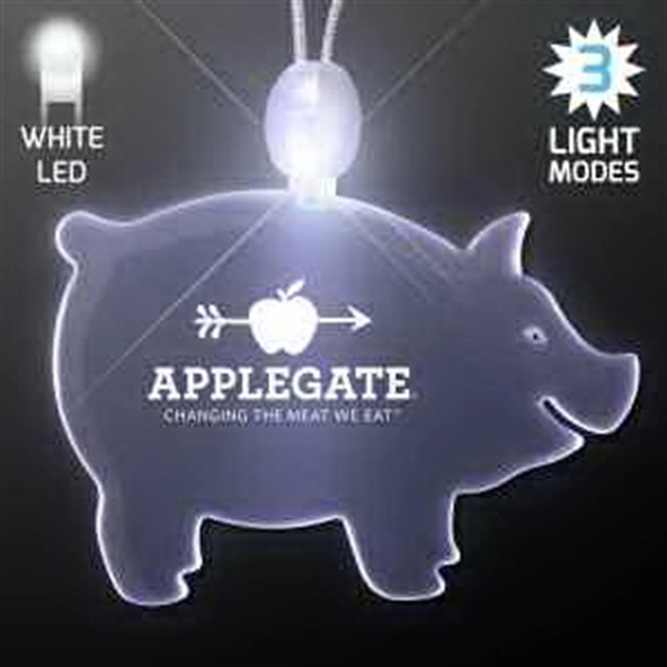 Acrylic Pig Shape Necklace with LED - Image 7