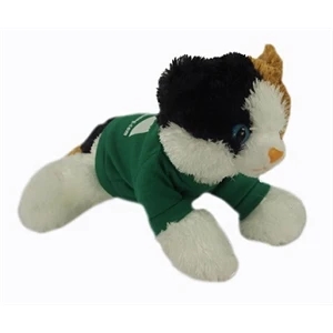 8" Esmeralda Calico Cat with T-shirt and One Color Imprint