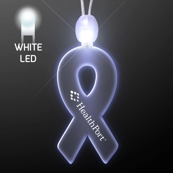 Light-up acrylic ribbon LED necklace - Image 2
