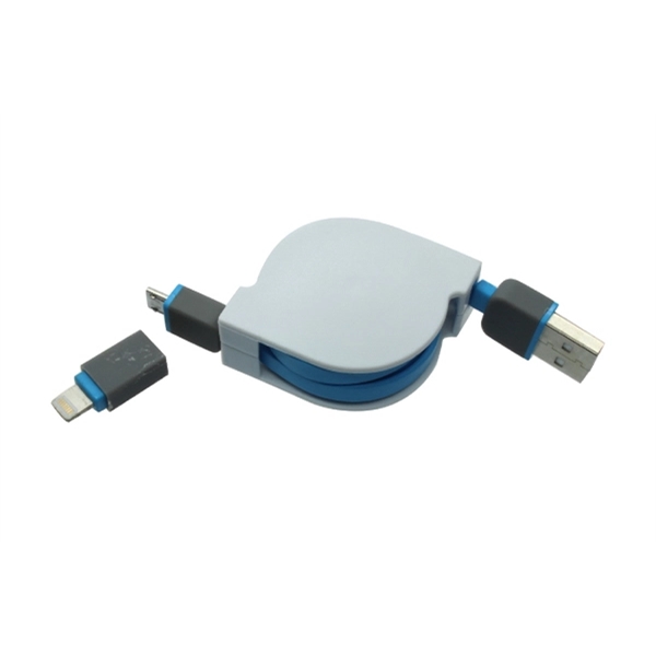 Ascot - Retractable flat universal USB charging cable. - Image 16