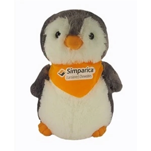 11" Grey Penguin with bandana and full color imprint