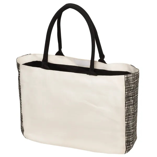 Canvas Tote with Gusset Accents - Image 2