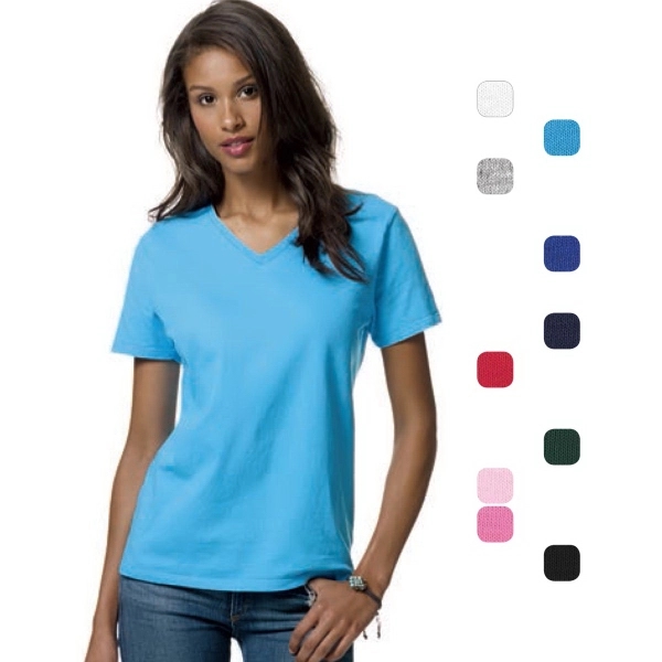 Hanes® Ladies' Comfortsoft® V-Neck T-Shirt